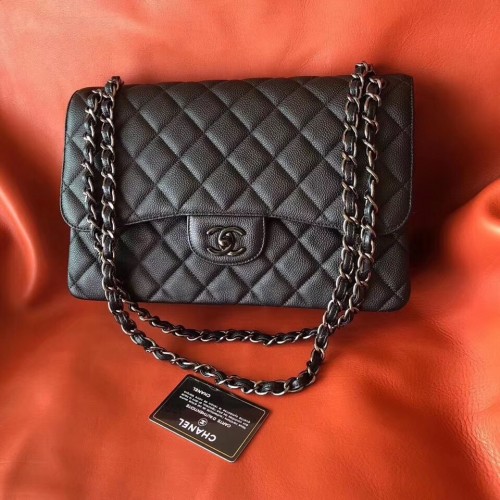 Chanel Jumbo cf30 cm genuine caviar black CNCF30CM 